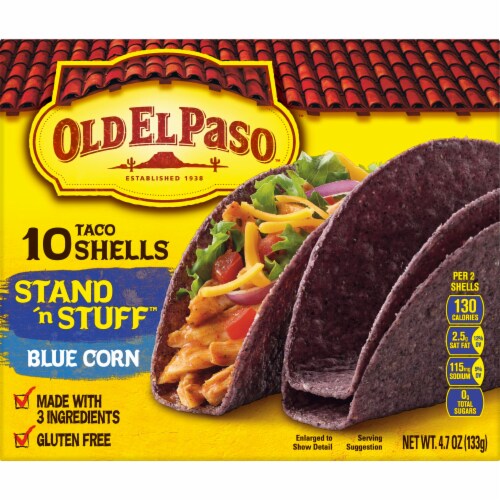 Old El Paso Stand 'N Stuff Blue Corn Taco Shells Perspective: front