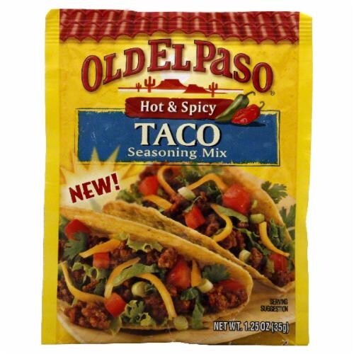 Old El Paso Hot & Spicy Taco Seasoning Mix Perspective: front