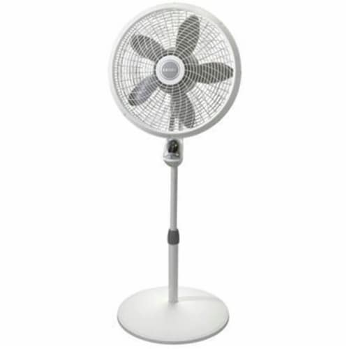 Lasko® Adjustable Cyclone Pedestal Fan with Remote Control - White Perspective: front