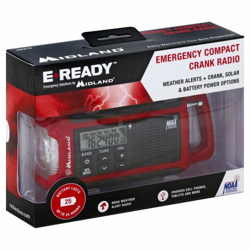 E-Ready Emergency Compact Crank Radio Perspective: front