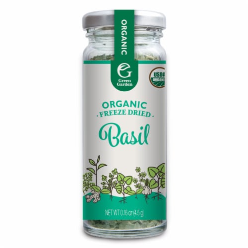 Green Garden Organic Freeze Dried Basil Perspective: front