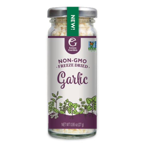 Green Garden Freeze Dried Garlic Perspective: front