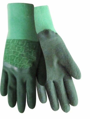 Red Steer Glove Company Zoo Hands Rubber Palm Kid's Gloves - Green Perspective: front