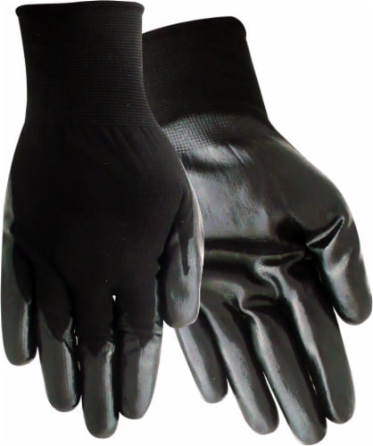 Red Steer Glove Company Nitrile Palm Gloves - Black Perspective: front