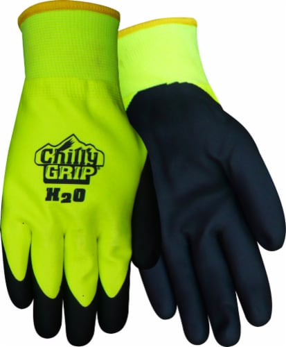 Red Steer Glove Company Chilly Grip® Water Resistant General Utility Gloves - High Visibility Perspective: front