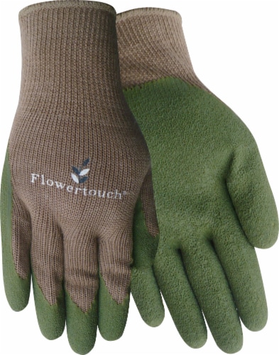 Red Steer Glove Company Flowertouch Rubber Palm Women's Gloves - Green Perspective: front
