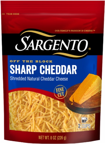 Sargento Shredded Sharp Cheddar Cheese Perspective: front