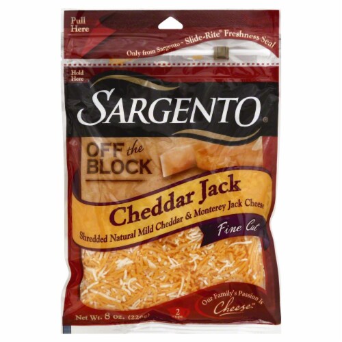 Sargento Cheddar Jack Shredded Cheese Perspective: front