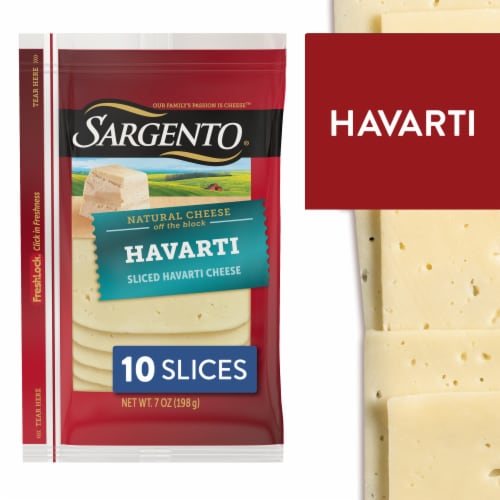 Sargento® Havarti Sliced Cheese Perspective: front