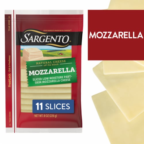 Sargento® Natural Mozzarella Cheese Slices Perspective: front
