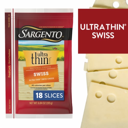 Sargento Ultra Thin Swiss Cheese Slices Perspective: front