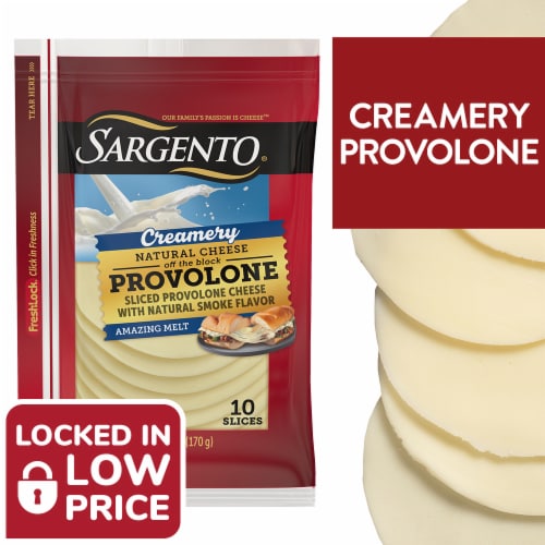 Sargento® Creamery Provolone Sliced Cheese Perspective: front