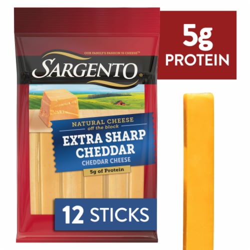 Sargento® Extra Sharp Cheddar Cheese Sticks Perspective: front
