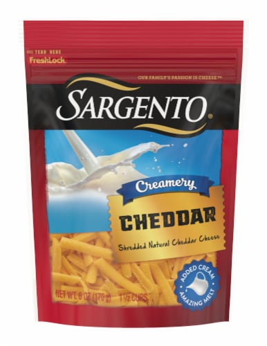 Sargento® Creamery Shredded Cheddar Cheese Perspective: front