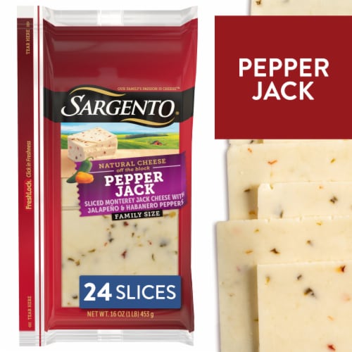 Sargento® Pepper Jack Cheese Slices Perspective: front