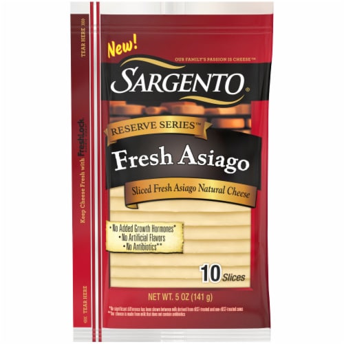 Sargento Reserve Series Fresh Asiago Cheese Slices Perspective: front