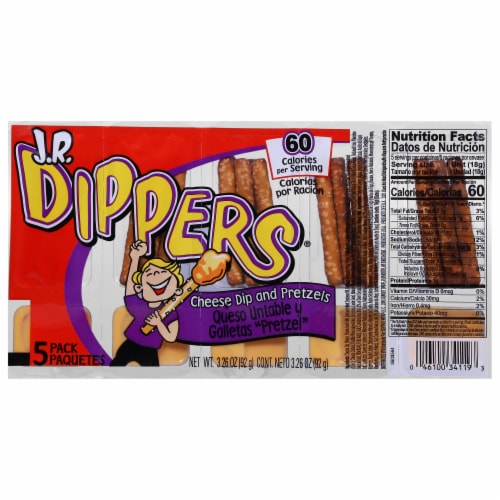J.R. Dippers® Cheese Dip & Pretzels Perspective: front