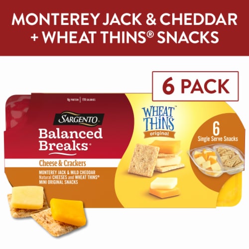 Sargento® Balanced Breaks® Wheat Thins™ Monterey Jack & Mild Cheddar Cheese & Crackers Perspective: front