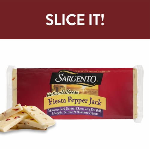 Sargento® Block Fiesta Pepper Jack Natural Cheese Perspective: front