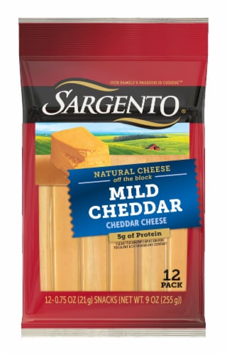 Sargento® Natural Mild Cheddar Cheese Sticks Pack Perspective: front