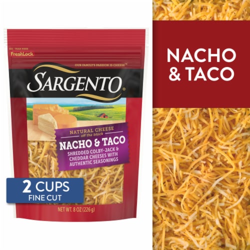 Sargento® Off the Block Shredded Nacho & Taco Cheese Perspective: front