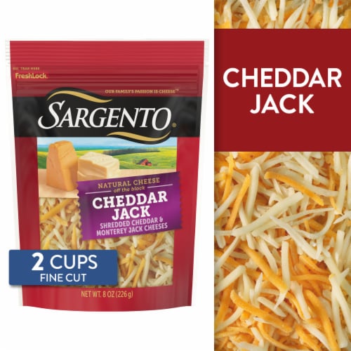 Sargento® Off the Block Fine Cut Cheddar-Jack Natural Cheese Shreds Perspective: front