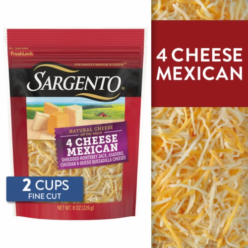 Sargento® Off the Block Fine Cut 4 Cheese Mexican Blend Natural Cheese Shreds