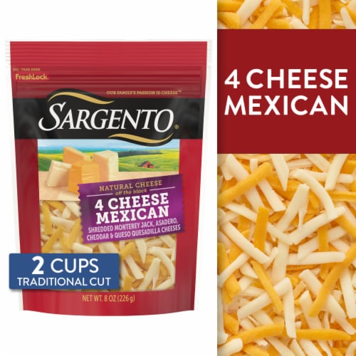 Sargento® Off the Block Traditional Cut 4 Cheese Mexican Blend Natural Cheese Shreds