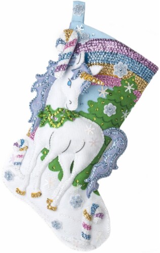 Bucilla Santa's List Stocking Felt Applique Kit, 18L