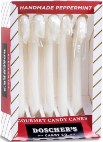 Doschers Holiday Handmade Peppermint Gourmet Candy Canes Perspective: front