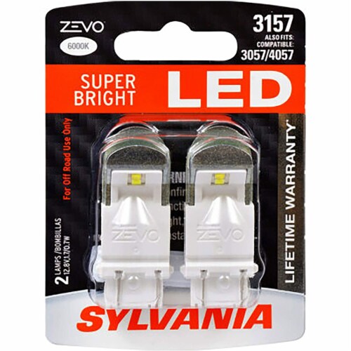 Sylvania ZEVO 3157 LED Bright Interior Exterior Light Bulb White 2 pk QFC