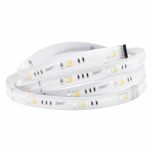 Smart + WiFi LED Indoor Flex Strip Kit containing one 6.5ft(2m) strip power supply and controller Perspective: front