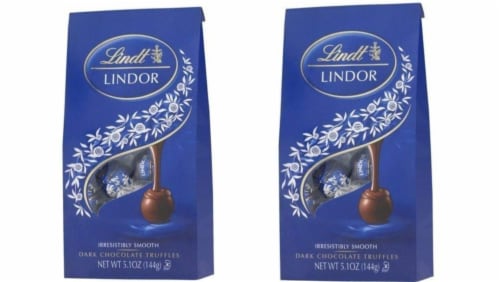 Lindt Lindor Dark Chocolate Truffle Ball - 5.1 oz (Pack of 2) Perspective: front
