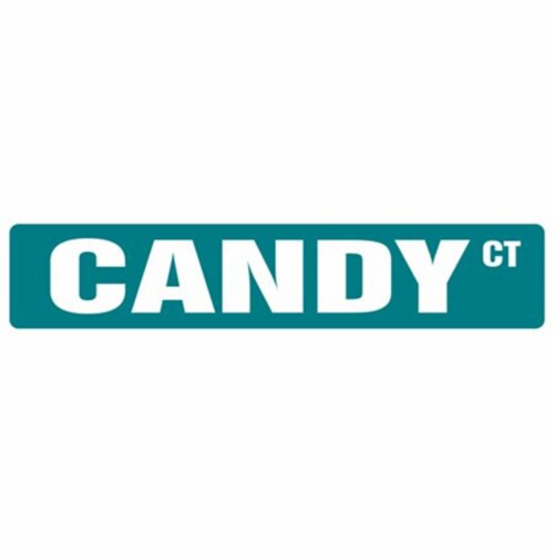 SignMission  4 x 18 in. Candy Street Sign - Halloween Valentines Sweet Colorful Sour Perspective: front