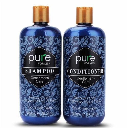 Mens Shampoo and Conditioner Set for Men Daily Hair Care. Paraben