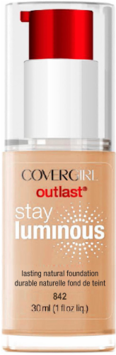 CoverGirl Outlast Stay Luminous Natural Glow Foundation Medium Beige 842 Perspective: front
