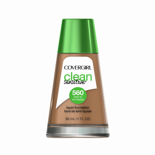 CoverGirl Clean Sensitive Skin 560 Liquid Classic Tan Foundation Perspective: front