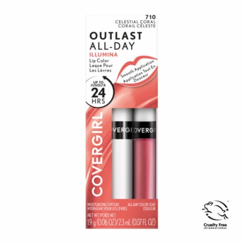 CoverGirl Outlast All-Day 710 Celestial Coral Lip Color Perspective: front