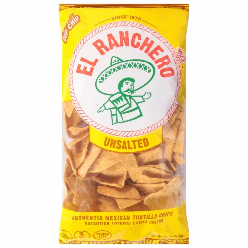 El Ranchero™ Natural Unsalted Corn Tortilla Chips Perspective: front