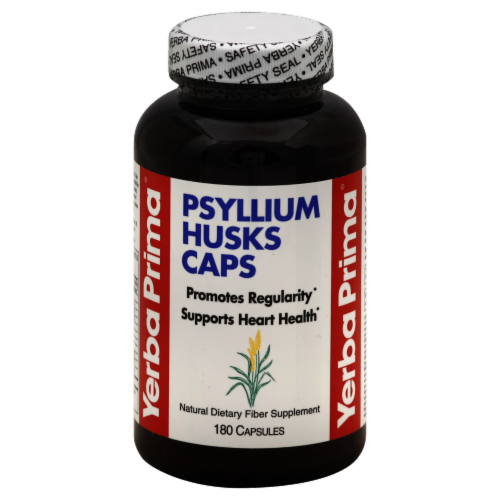 Yerba Prima Psyllium Husks Capsules Perspective: front