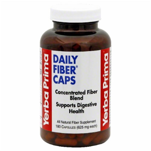 Yerba Prima Daily Fiber Caps Supplement Perspective: front