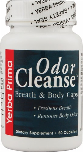 Yerba Prima Odor Cleanse Breath and Body Capsules Perspective: front