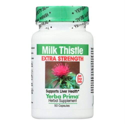 Yerba Prima Milk Thistle Extra Strength Capsules Perspective: front