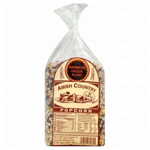 Amish Country 216496 32 oz. Popcorn Rainbow Bag Perspective: front