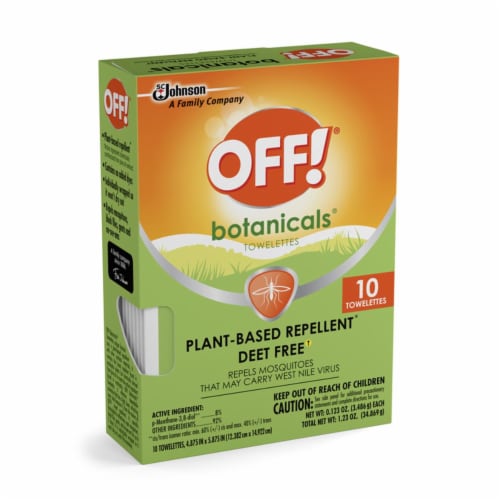 Off!® Botanicals Plant-Based Repellent Towelettes Perspective: front