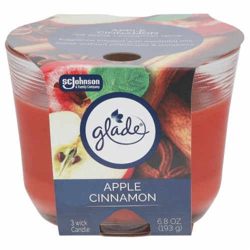 Glade® Welcoming Apple Cinnamon 3 Wick Candle Perspective: front
