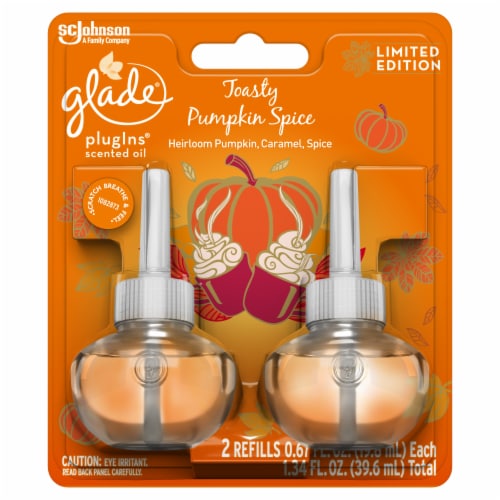 Glade PlugIns Toasty Pumpkin Spice Scented Oil Refills Perspective: front