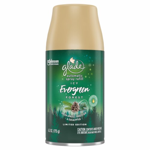 Glade Limited Edition Icy Evergreen Forest Automatic Spray Refill Perspective: front