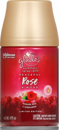 Glade Limited Edition Peaceful Rose & Wood Automatic Spray Refill Perspective: front