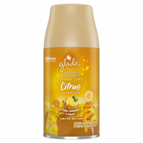 Glade Sparkling Citrus Sunrise Automatic Spray Refill Perspective: front